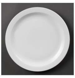 Assiettes à bord étroit blanches Olympia 280mm (Lot de 6)