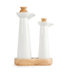 Bouteilles huile et vinaigre blanches Olympia