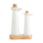 Bouteilles huile et vinaigre blanches Olympia