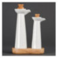 Bouteilles huile et vinaigre blanches Olympia