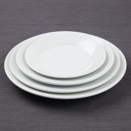 Assiettes à bord large Olympia Athena 202mm (Lot de 12)