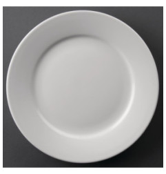 Assiettes à bord large Olympia Athena 228mm (Lot de 12)