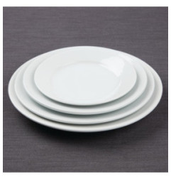 Assiettes à bord large Olympia Athena 228mm (Lot de 12)