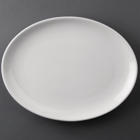 Assiettes ovales Olympia Athena 254 x 197mm (Lot de 12)