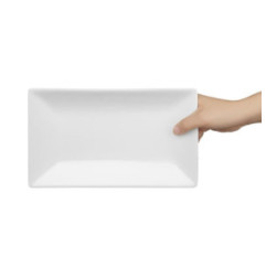 Plat rectangulaire de service 250 x 150mm Olympia (Lot de 4)