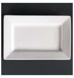 Assiettes rectangulaires à bord large Olympia Lumina 200 x 130mm (Lot de 6)