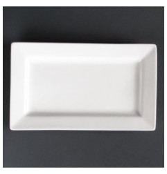 Assiettes rectangulaires à bord large Olympia Lumina 257 x 155mm (Lot de 4)