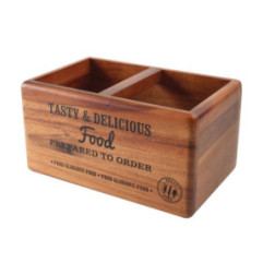 Rangement de table en acacia avec ardoise T&G Woodware Food Glorious Food