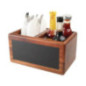 Rangement de table en acacia avec ardoise T&G Woodware Food Glorious Food