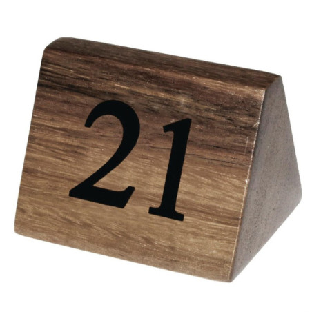 Numéros de table en bois Olympia 21 à 30 (Lot de 10)