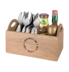 Porte-condiments en chêne avec inscription Olympia 230mm