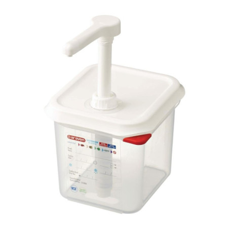 Distributeur de sauce Araven GN 1/6 transparent 2.6L