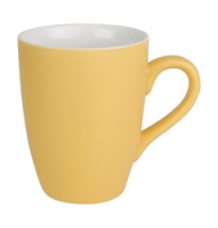 Mug pastel mat en porcelaine Olympia jaune 320ml 