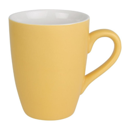 Mug pastel mat en porcelaine Olympia jaune 320ml 