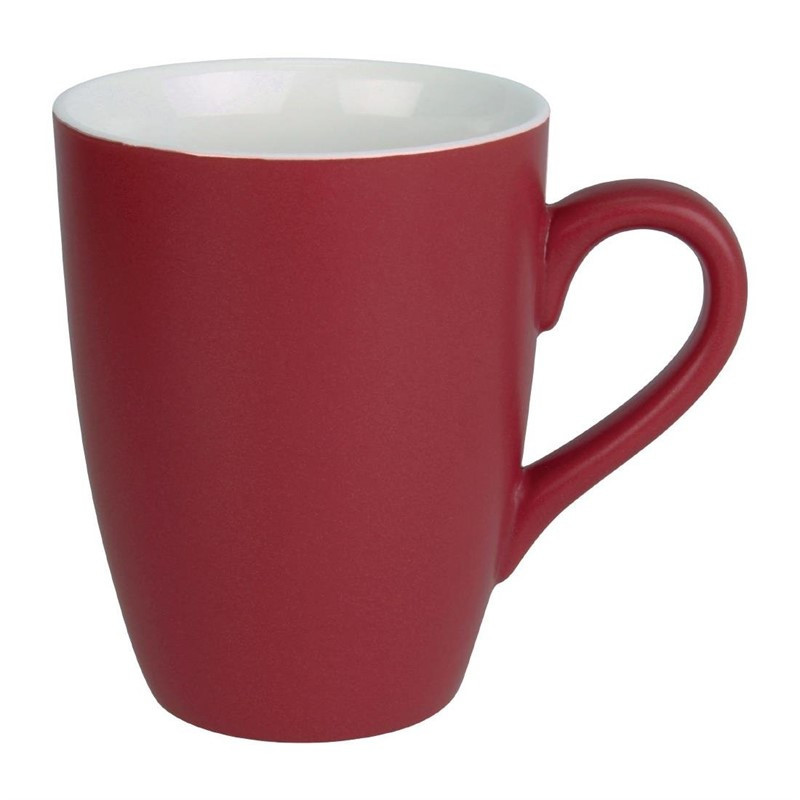 Mug pastel mat en porcelaine Olympia rouge 320ml 