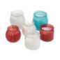 Bougies pots en verre rouges Olympia