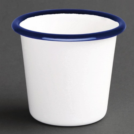 Pot à sauce en acier émaillé bleu et blanc Olympia 114ml 