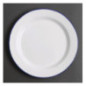 Assiette plate en acier émaillé Olympia 300mm lot de 6