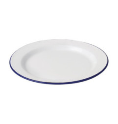 Assiette plate en acier émaillé Olympia 300mm lot de 6