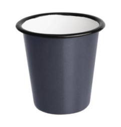 Gobelets en acier émaillé gris et noir Olympia 310ml