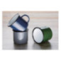 Mugs en acier émaillé vert et noir Olympia 350ml