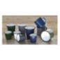 Mugs en acier émaillé vert et noir Olympia 350ml