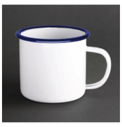 Grand mug à soupe en acier émaillé Olympia 670ml