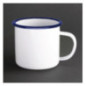 Grand mug à soupe en acier émaillé Olympia 670ml