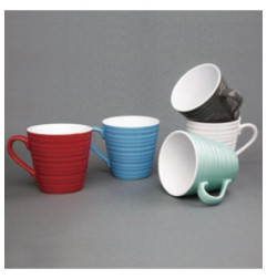 Mugs Aroma Olympia Cafe gris 340 ml (lot de 6)