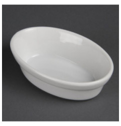 Plats à gratin ovales blancs Olympia 145 x 104mm (Lot de 6)