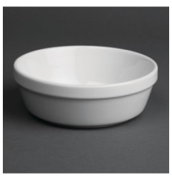 Plats à gratin ronds blancs Olympia 137mm (Lot de 6)