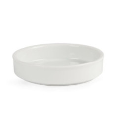 Plats empilables en porcelaine blanche Olympia 102mm (Lot de 6)