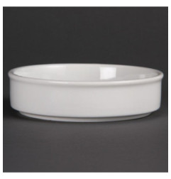 Plats empilables en porcelaine blanche Olympia 134mm (Lot de 6)
