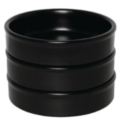 Plats empilables noirs 134mm Olympia (Lot de 6)