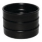 Plats empilables noirs 134mm Olympia (Lot de 6)