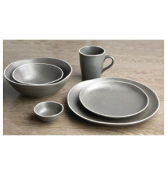 Assiettes plates grises Chia Olympia 20,5 cm (x6)