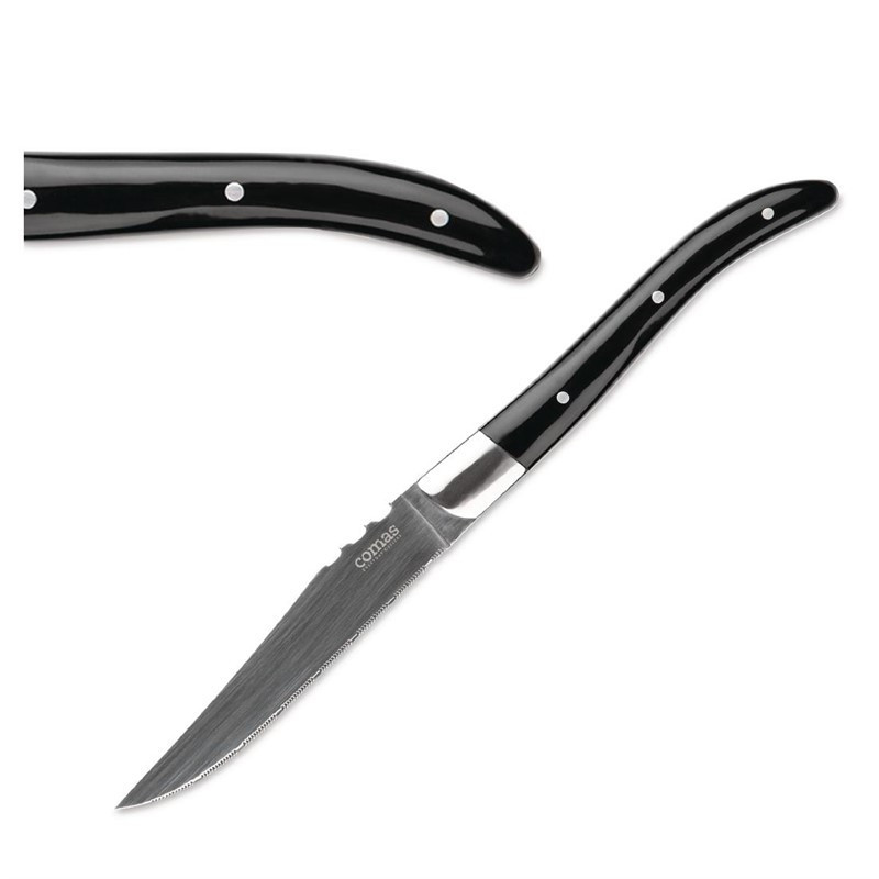 Couteaux à steak ACR noir Comas 22,5 cm (x6)