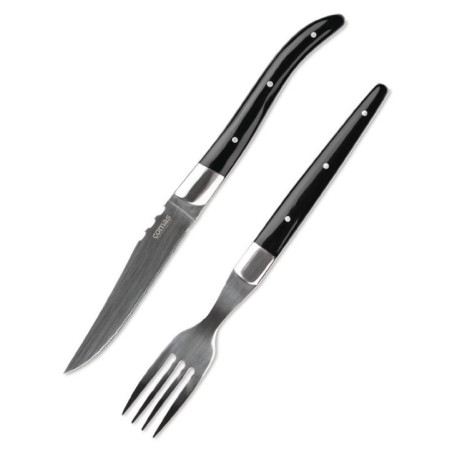 Couteaux à steak ACR noir Comas 22,5 cm (x6)