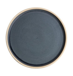 Assiettes plates bord droit granit bleu Olympia Canvas 18 cm  (Lot de 6)