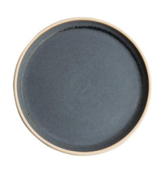 Assiettes plates bord droit granit bleu Olympia Canvas 25 cm  (Lot de 6)
