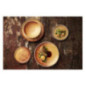 Assiettes plates terre de sienne Olympia Canvas 18 cm  (Lot de 6)