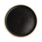 Assiettes plates bord droit noir mat Olympia Canvas 18 cm  (Lot de 6)