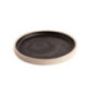 Assiettes plates bord droit noir mat Olympia Canvas 18 cm  (Lot de 6)