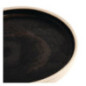 Assiettes plates bord droit noir mat Olympia Canvas 18 cm  (Lot de 6)