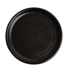 Assiettes plates noir mat Olympia Canvas 18 cm  (Lot de 6)