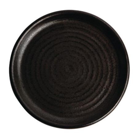 Assiettes plates noir mat Olympia Canvas 18 cm  (Lot de 6)