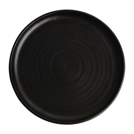 Assiettes plates noir mat  Olympia Canvas 26,5 cm  (Lot de 6)