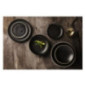 Assiettes plates noir mat  Olympia Canvas 26,5 cm  (Lot de 6)