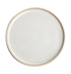 Assiettes plates bord droit blanc Murano Olympia Canvas 18 cm (Lot de 6)
