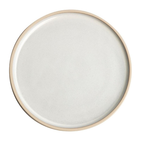 Assiettes plates bord droit blanc Murano Olympia Canvas 18 cm (Lot de 6)